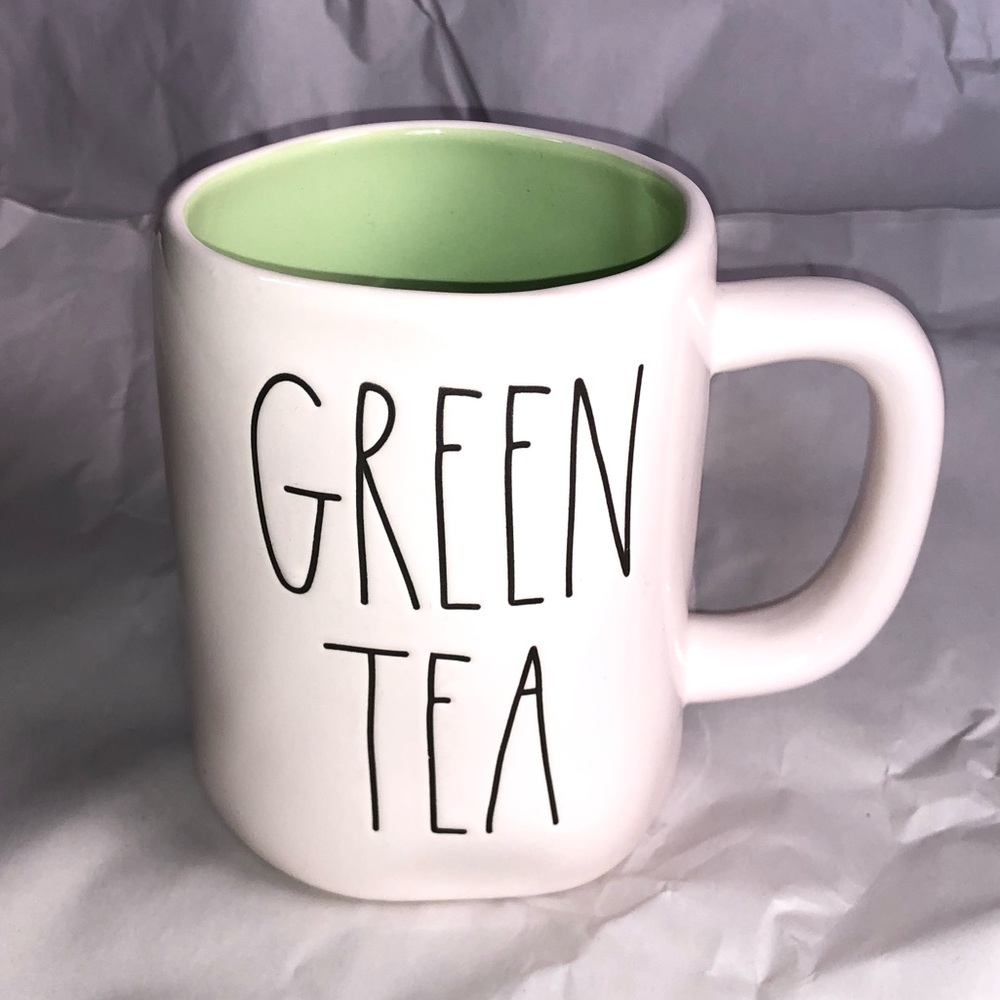 Rae Dunn “GREEN TEA” Mug with Green Interior